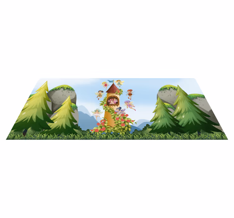 Vinyl Teppich Kinder zauberwald-spielplatz - TenStickers