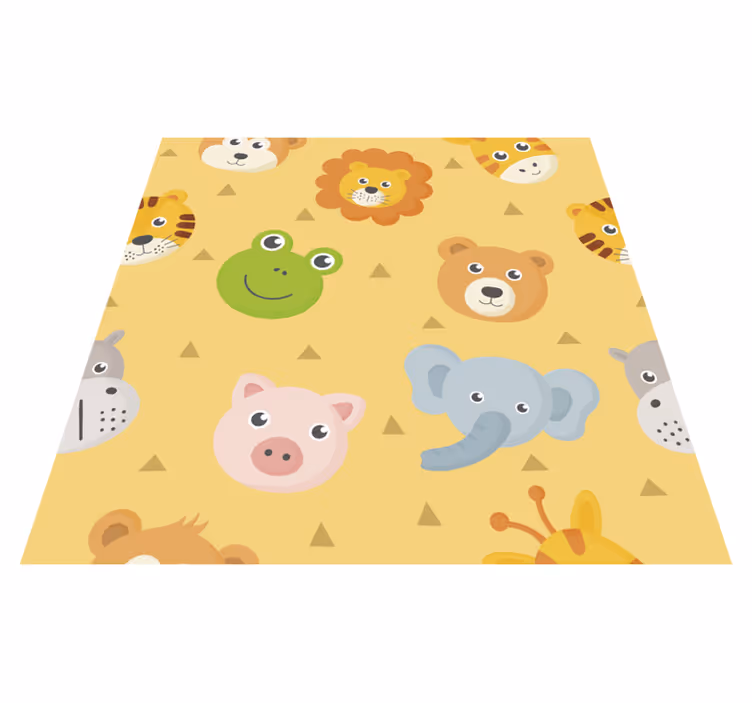 Vinylteppich Baby buntes Tier-Spielbereich - TenStickers