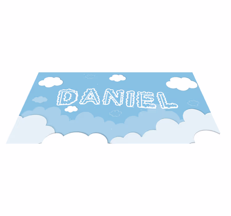 Personalisierbarer blauer himmel baby vinyl teppich - TenStickers