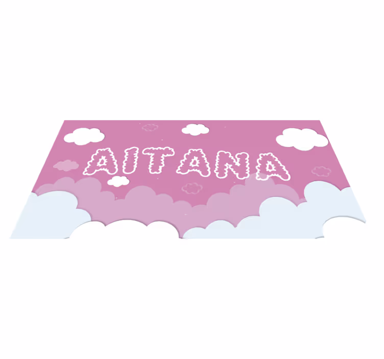 Personalisierbarer rosa himmel baby vinyl teppich - TenStickers