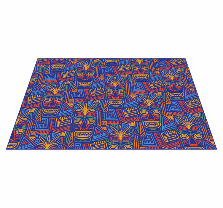 Vinylteppich ethnisch buntes Mandala-Muster-Overlay - TenStickers