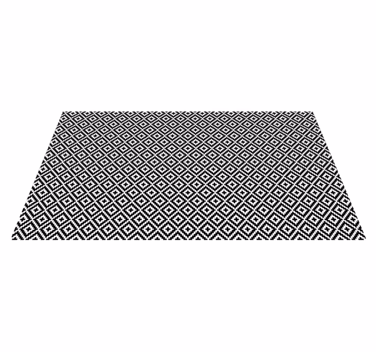 Vinyl Teppich Wohnzimmer geometrisches schwarz-weißes design - TenStickers