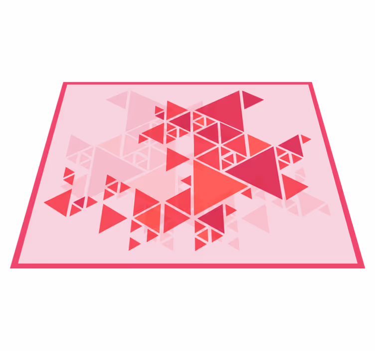 Vinyl teppich moderne dreiecke rot - TenStickers