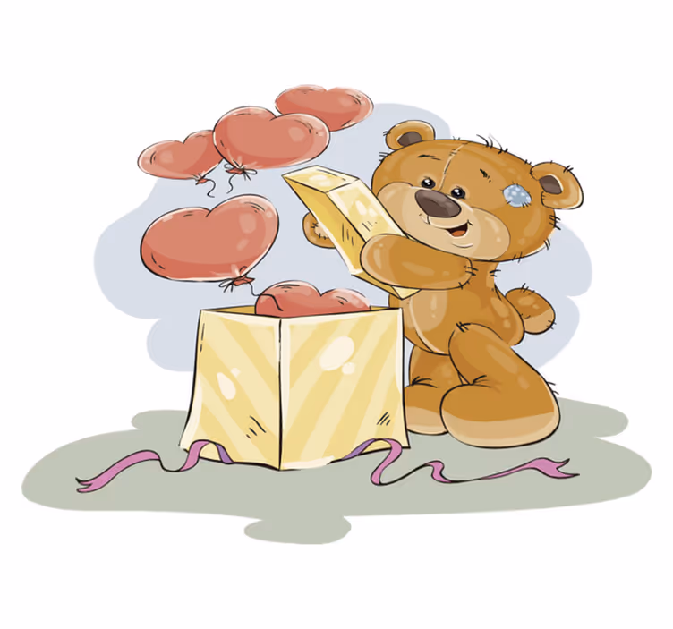 Vinylteppich Baby die Feier des Teddybären - TenStickers