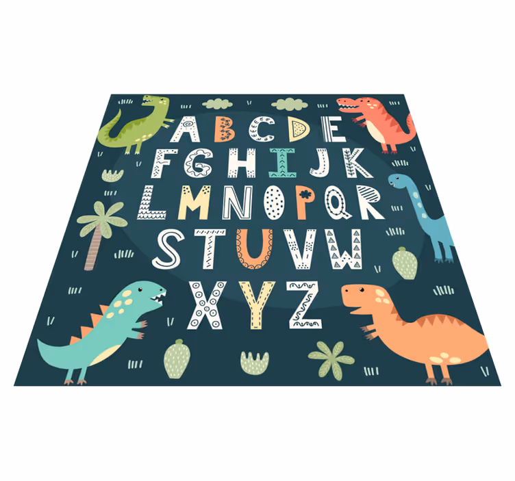 Dinosaurier alphabet vinyl teppich - TenStickers