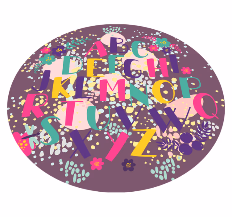 Vinylteppich Schlafzimmer alphabetisches Bildungsscheibe - TenStickers