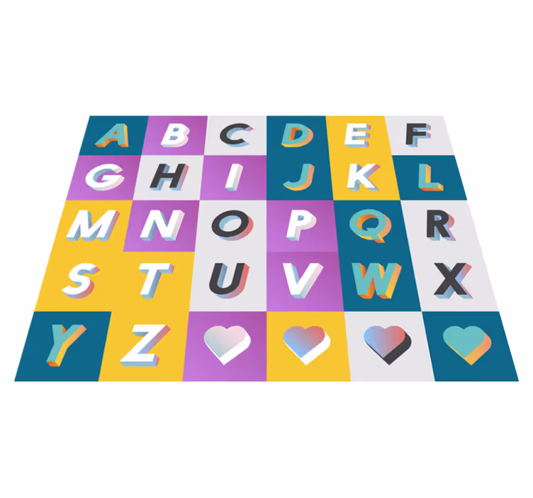 Moderner alphabet vinyl teppich - TenStickers