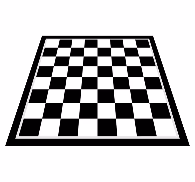 Atemberaubender schachbrett vinyl teppich - TenStickers