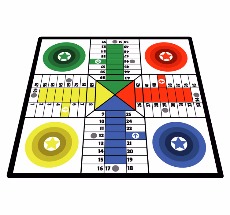 Atemberaubender parchis brettspiel vinyl teppich - TenStickers