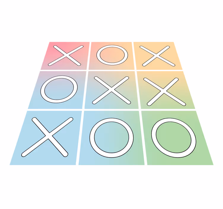 Vinyl Teppich Spiele tic-tac-toe-spiel - TenStickers