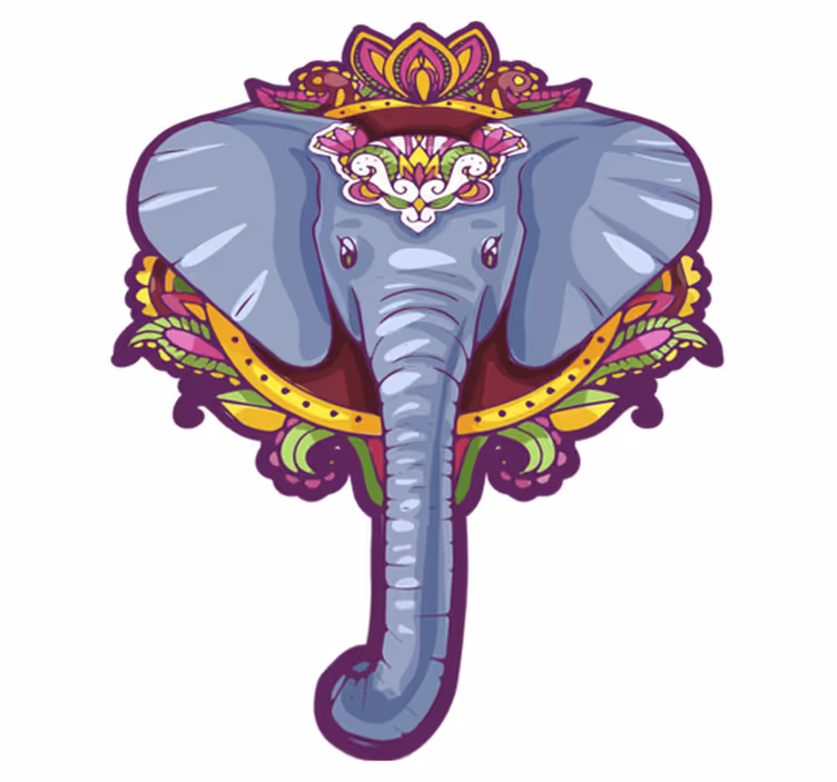 Vinyl Teppich Tiere dekorativer elefant - TenStickers