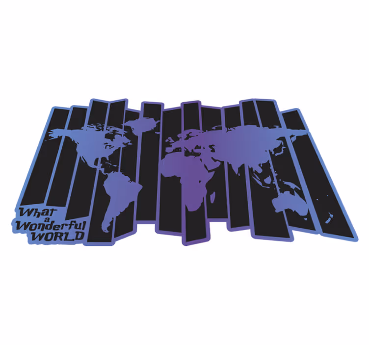 Vinyl Teppich Weltkarte wunderbare welt vinyl - TenStickers