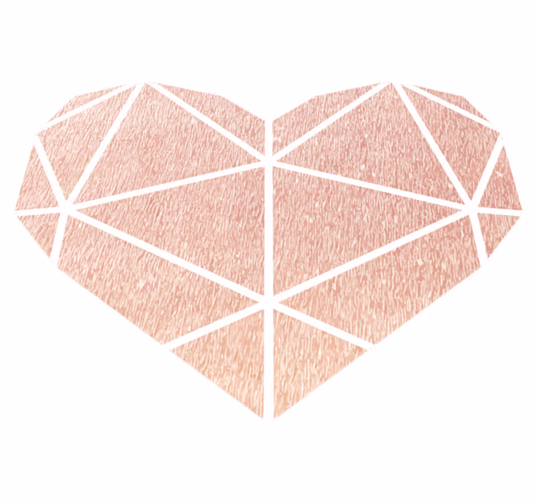 Wundervoller rosa herz minimalistischer Vinylteppich - TenStickers