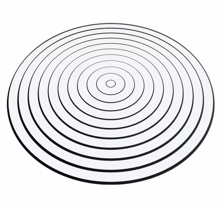 Minimalistische schallwellen aus vinylteppich - TenStickers