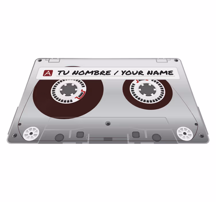 Vinyl Teppich mit Namen personalisierte kassette - TenStickers
