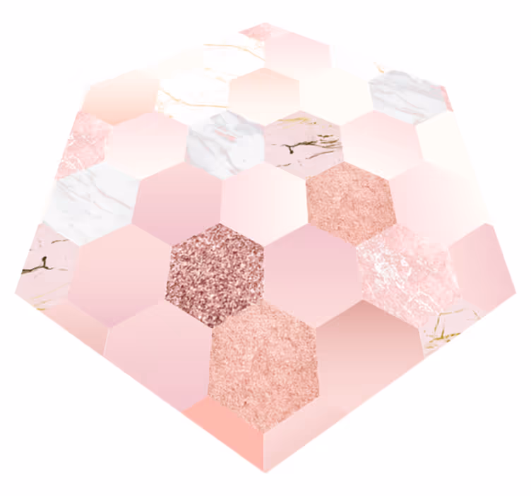 Moderne sechseckige teppich rosa textur - TenStickers