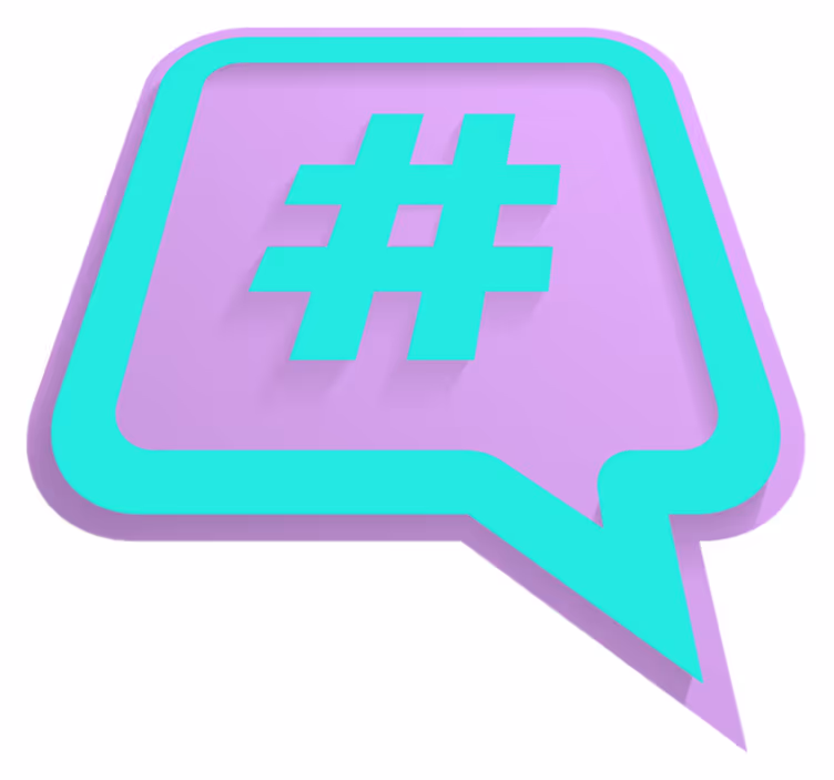 Vinyl Teppich Text hashtag-sprechblase - TenStickers