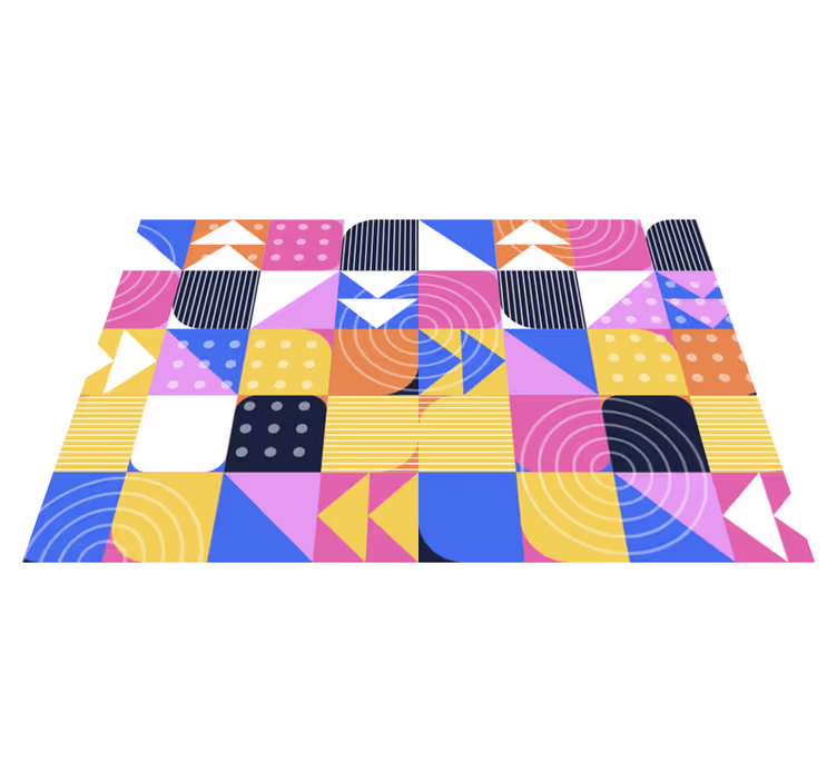 Vinyl Teppich im Mosaik-Memphis-Stil - TenStickers