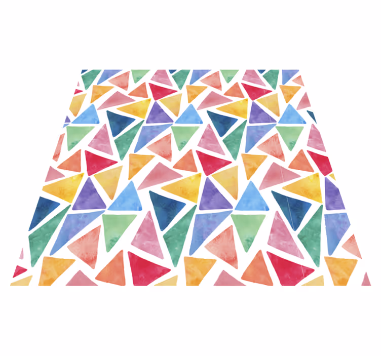Mosaik Dreiecke Pastell Vinyl Teppich - TenStickers