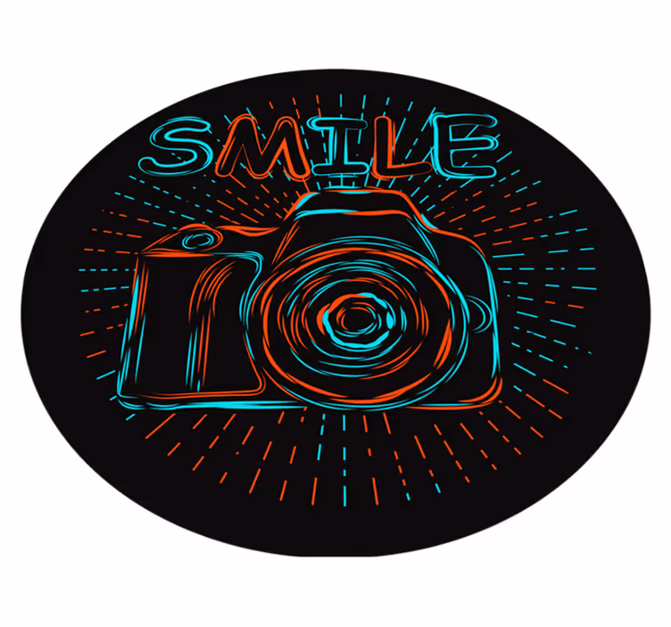 Retro-Kamera Vinyl Teppich Vintage-Stil - TenStickers