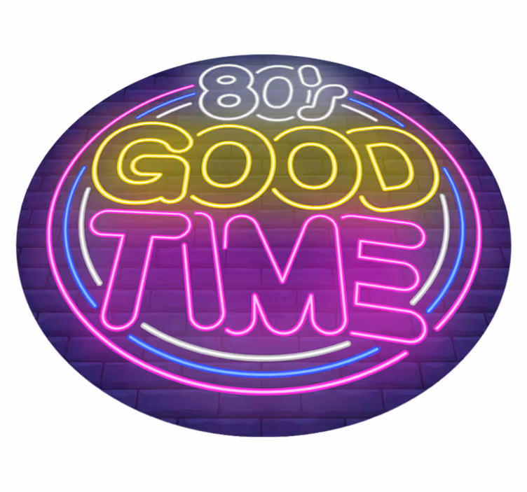 Vintage Vinyl Teppich - 80er Jahre gute Zeit - TenStickers