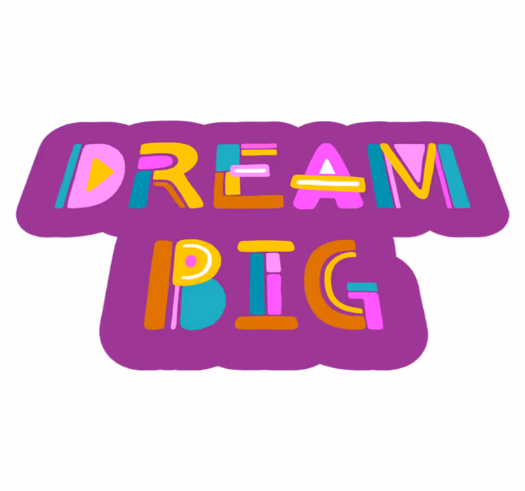 Hochwertiger Dream Big Vinylteppich - TenStickers