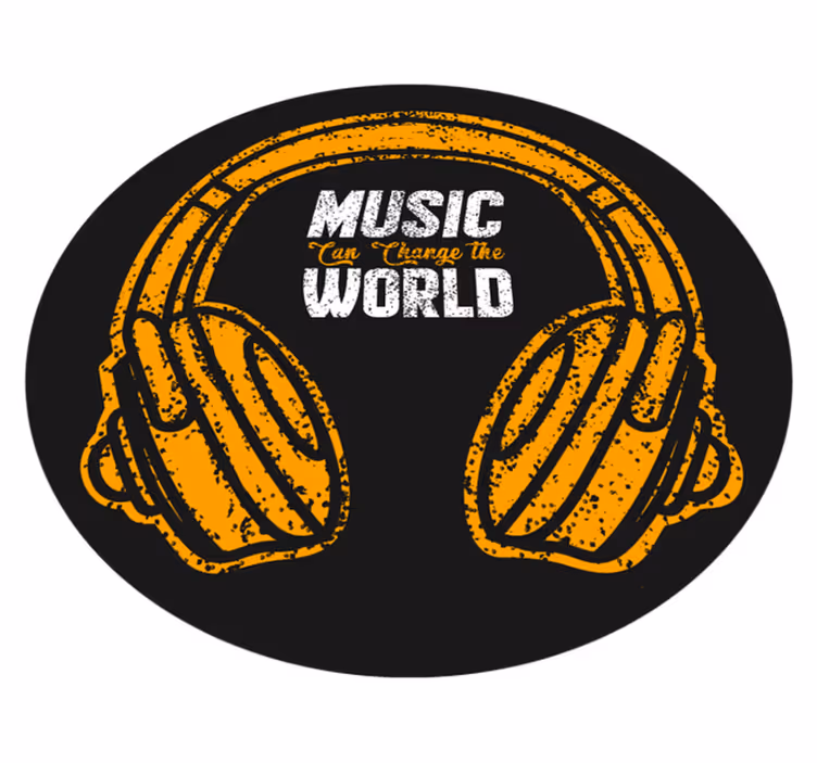 Vinyl Teppich Music Can Change The World - TenStickers