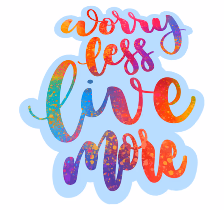 Vinyl Teppich Text Worry Less - TenStickers