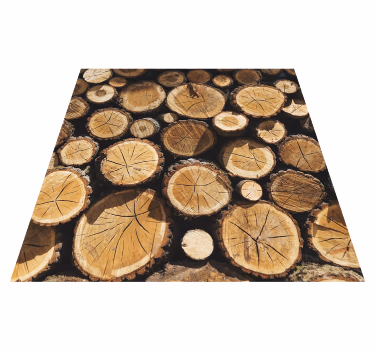 Erstaunliche Holzstämme Vinyl Teppich - TenStickers