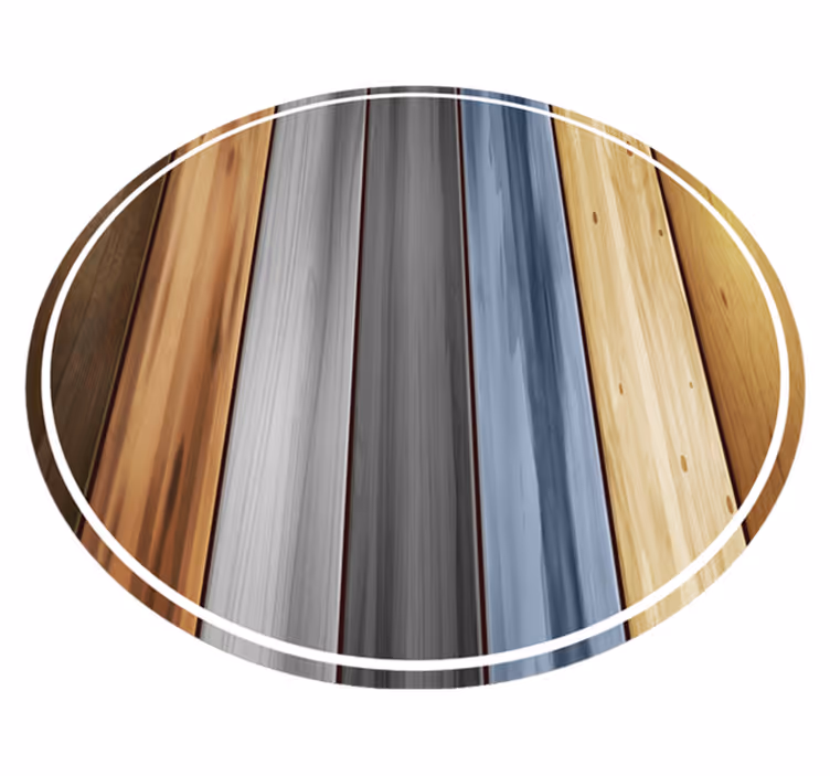 Atemberaubender runder holzvinylteppich - TenStickers