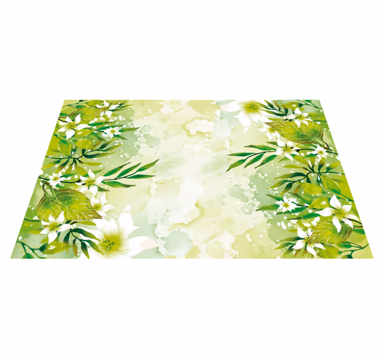 Erstaunliche blumenmotive vinyl schlafzimmer teppich - TenStickers