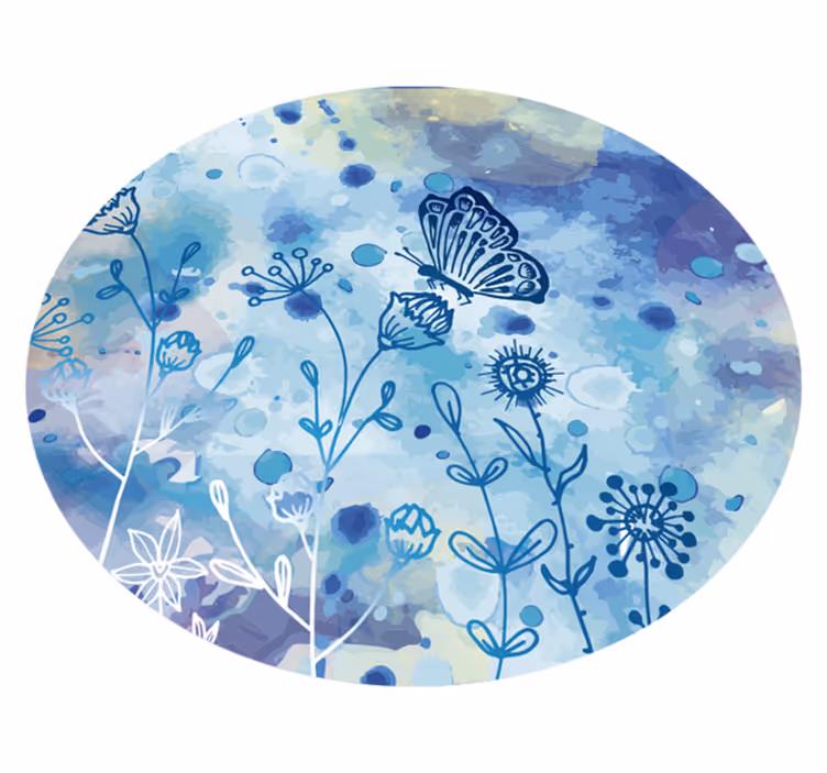 Vinyl Teppich Blumen botanisches aquarell - TenStickers