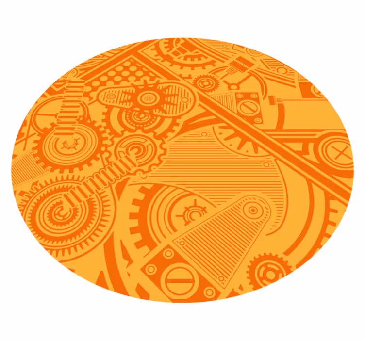 Original vintage vinyl teppich im steampunk-stil - TenStickers