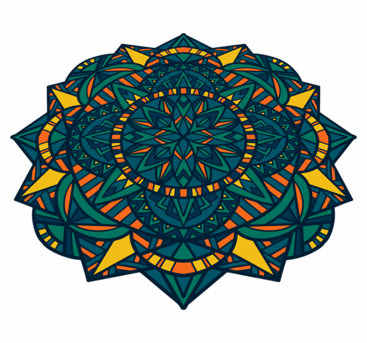 Vinyl Teppich Mandala mandala kreisförmiges kunstwerk - TenStickers