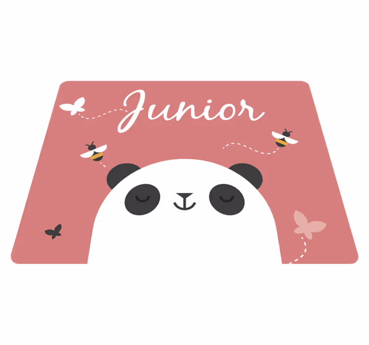 Personalisierte panda kinder vinyl teppich - TenStickers