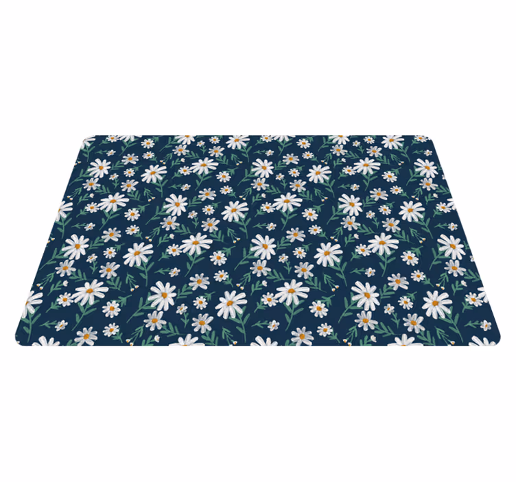 70er jahre gänseblümchen blume vinyl wohnzimmer teppich - TenStickers