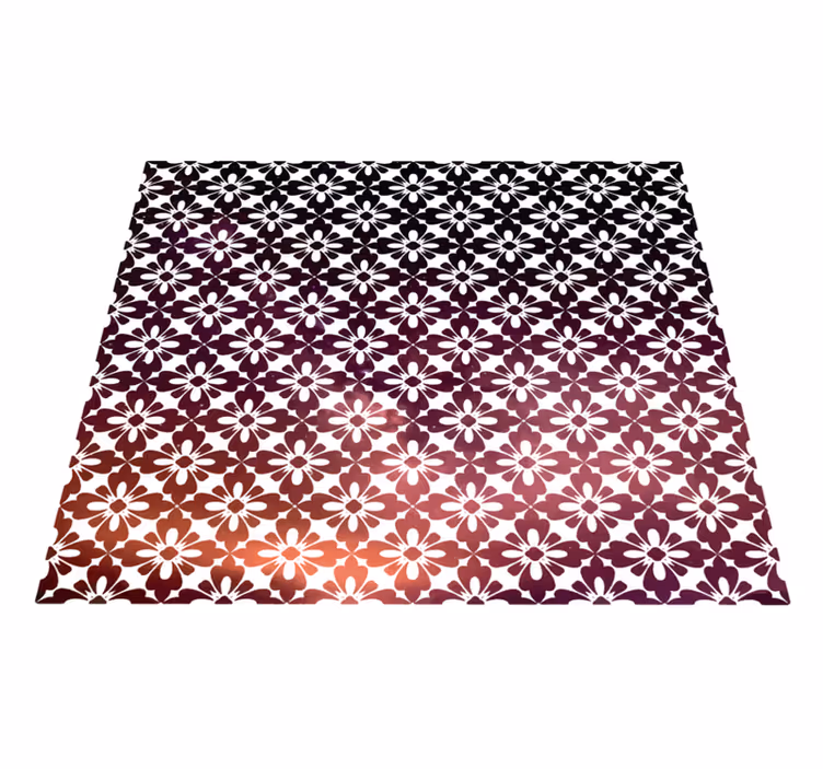 Zierblumen Pflanzen Vinyl Teppich - TenStickers