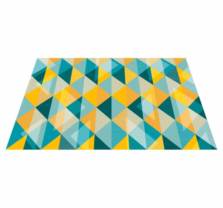 Geometrisches Dreiecke Muster  Vinyl Teppich - TenStickers