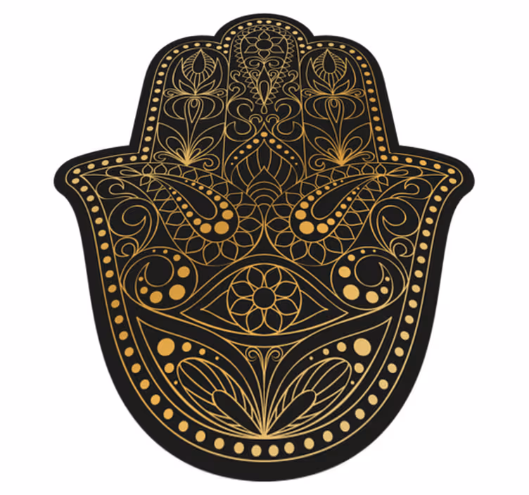 Fatma Hand Mandala Vinyl Teppich - TenStickers