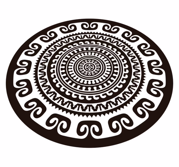 Vinyl Teppich Mandala mandala-kreis - TenStickers