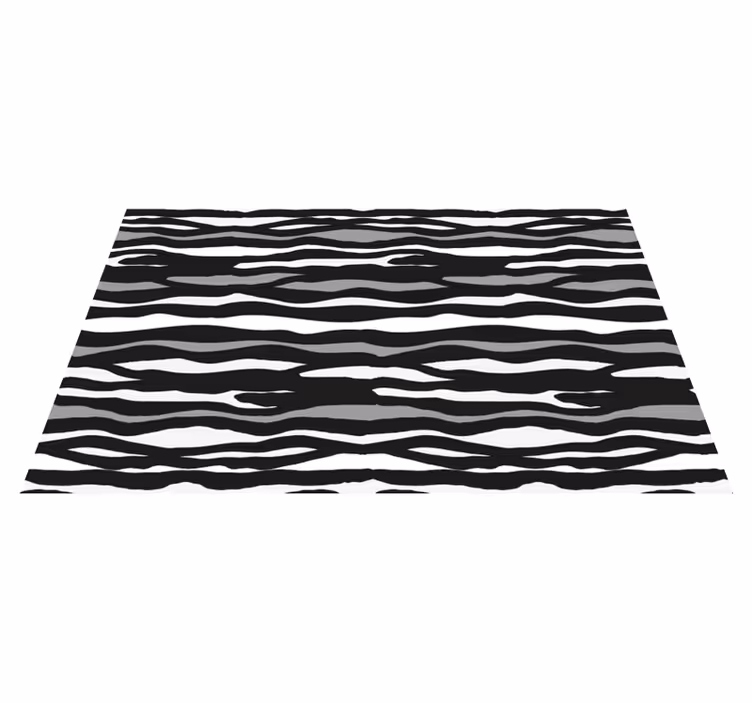 Zebra Animal Print Vinyl Teppich - TenStickers