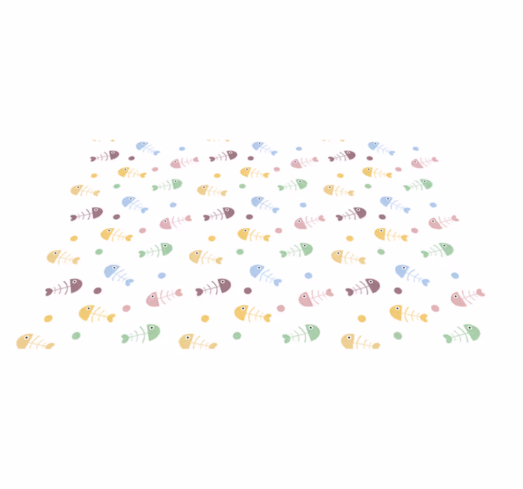 Vinyl Teppich Kinder bunte fischillustration - TenStickers