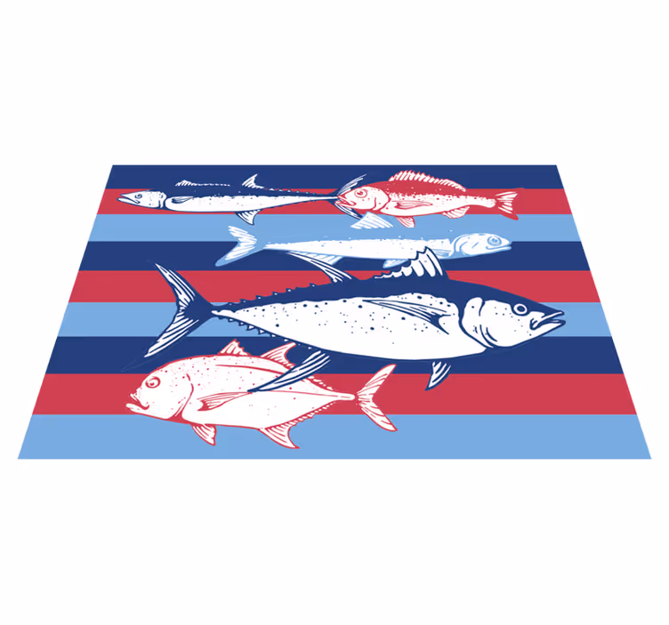 Vinylteppich Fische Handgezeichnet - TenStickers