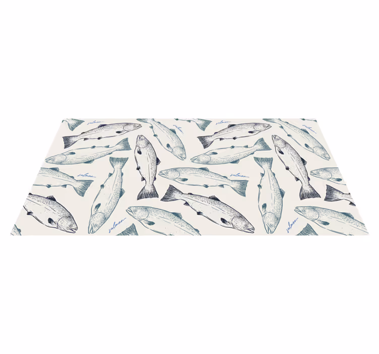 Vinylteppich Fische Lachs - TenStickers