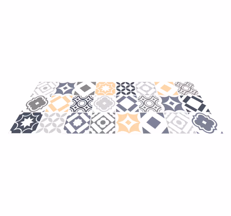 Vinyl Teppich Bad Fliesenmuster - TenStickers