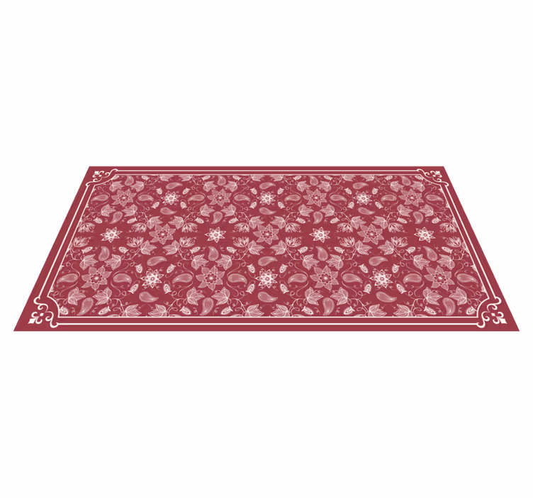 Vinylteppich Mosaik wandteppich mit blumenmuster - TenStickers