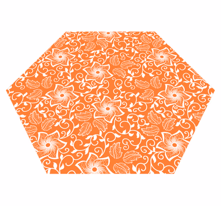 Vinyl Teppich Blumen blumenverzierung - TenStickers