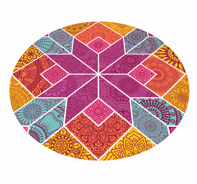Vinyl Teppich Mandala mandala-komplexität - TenStickers