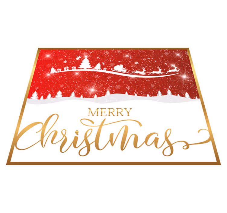 Vinyl Teppich Weihnachten festlicher gruß - TenStickers