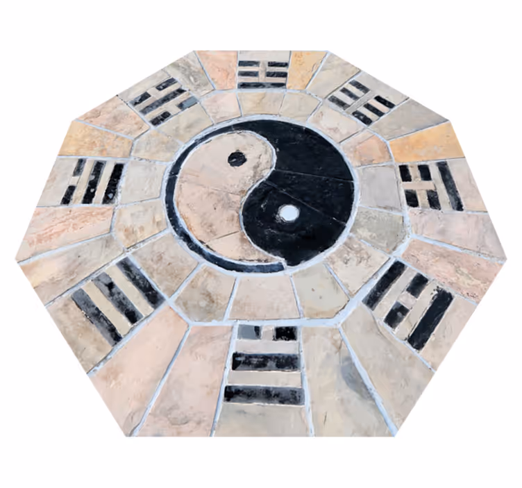 Vinylteppich Mosaik yin-yang-mosaik - TenStickers